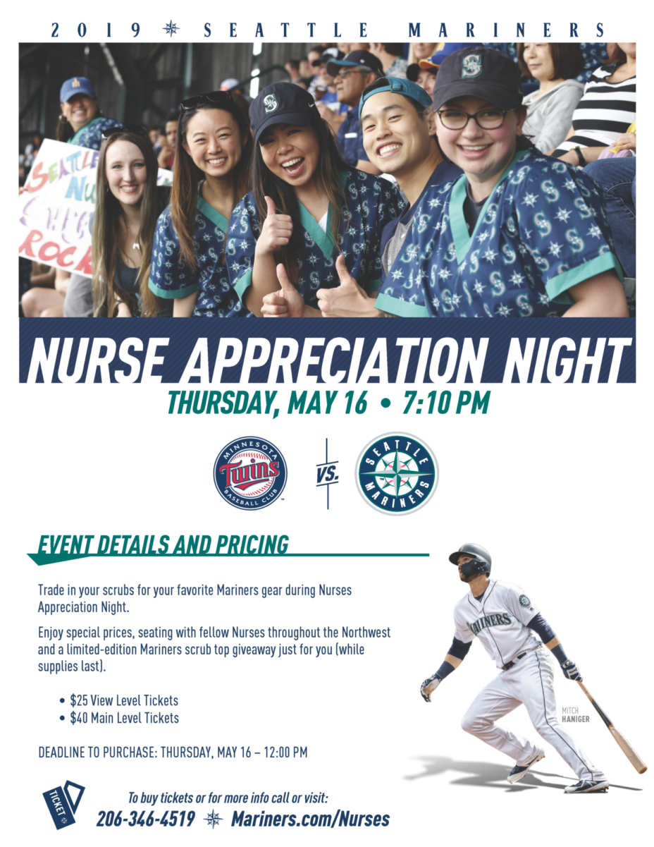 Join the Mariners on Nurse Appreciation Night WSNA