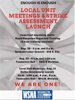 Local unit meeting strike assessment launch flyer