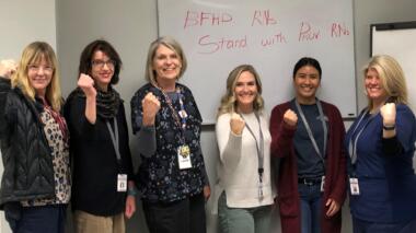 BFHD R Ns Stand with you Rachel Guettner Leslie Rivera Barbara Johnson Lis Ellis Guadalupe Flores Mahin Hackler