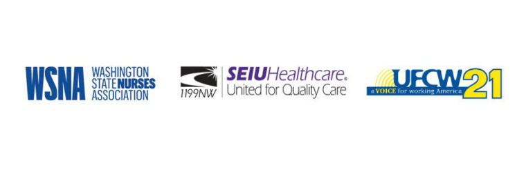 WSNA SEIU1199 UFCW 21 logos