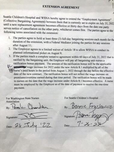 Extension agreement