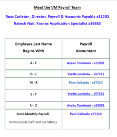 Payroll team