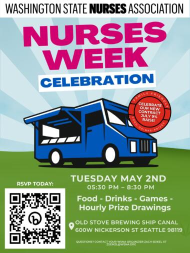 Blue and Green Illustrative Food Truck Festival Poster