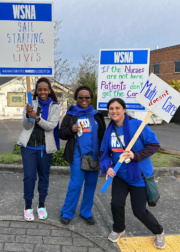GSH picket 3 nurses
