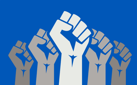 Solidarity fists inverted