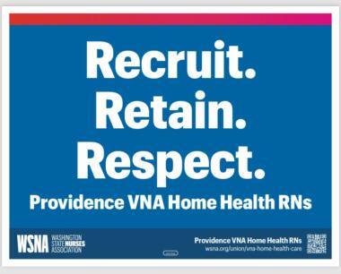 Car Sign Recruit Retain Respect VNA R Ns