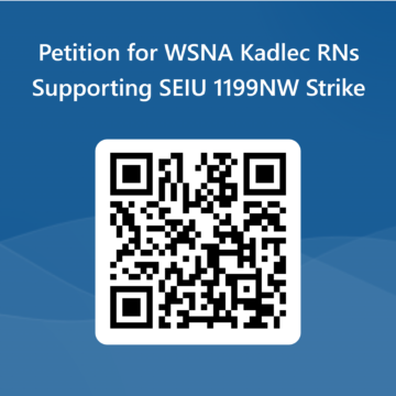 QR Code for Petition for WSNA Kadlec R Ns Supporting SEIU 1199 NW Strike