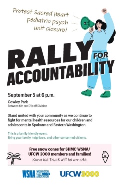 SHMC flyer rally for accountability 2