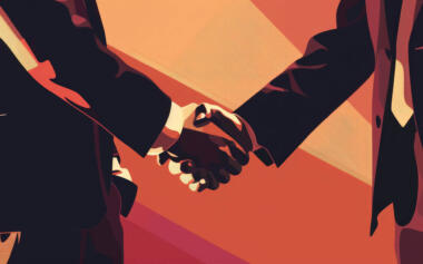 Red handshake