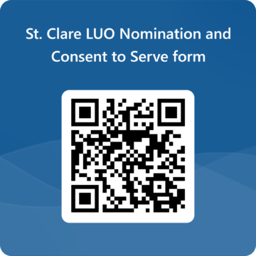 QR Code for St Clare LUO Nomination and Consent to Serve form