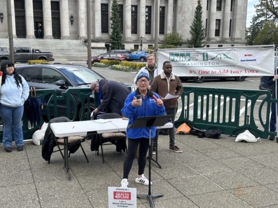 Edna at HCHR rally 2