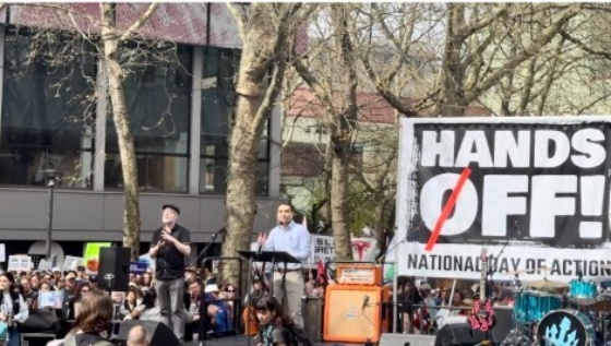 Hands Off Rally Justin