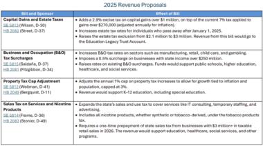 2025 Revenue Proposals