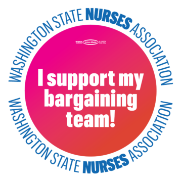 Sticker i support bargaining team with union bug