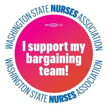 Sticker i support bargaining team with union bug