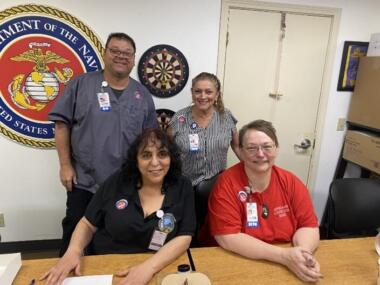 Nurses after voting