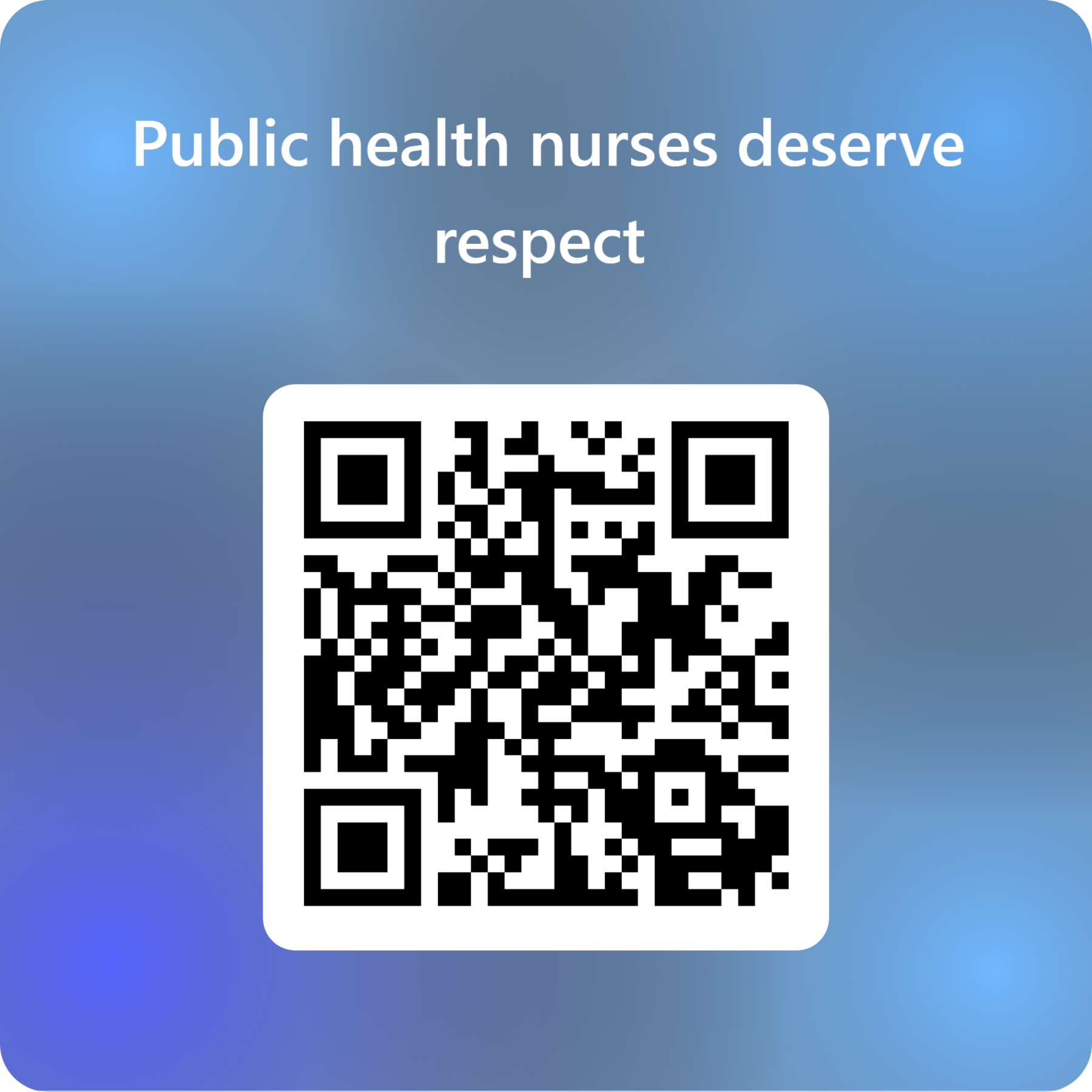 QR Code for Public health nurses deserve respect