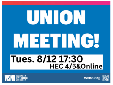 Union meeting placard