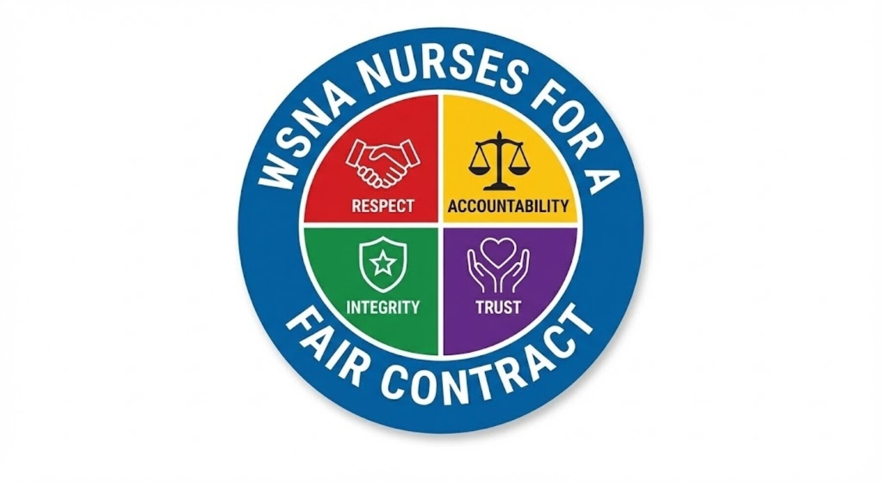 WSNA Nurses for a Fair Contract Graphic