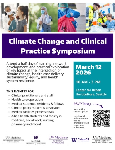 2026 Climate Change Clinical Practice Symposium Flyer