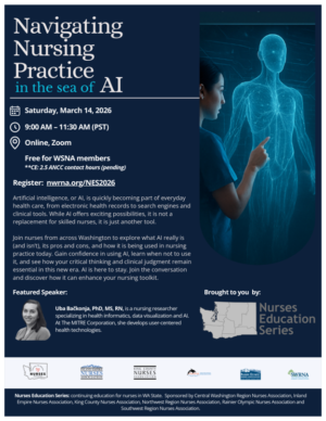 Nursing and ai webinar flyer