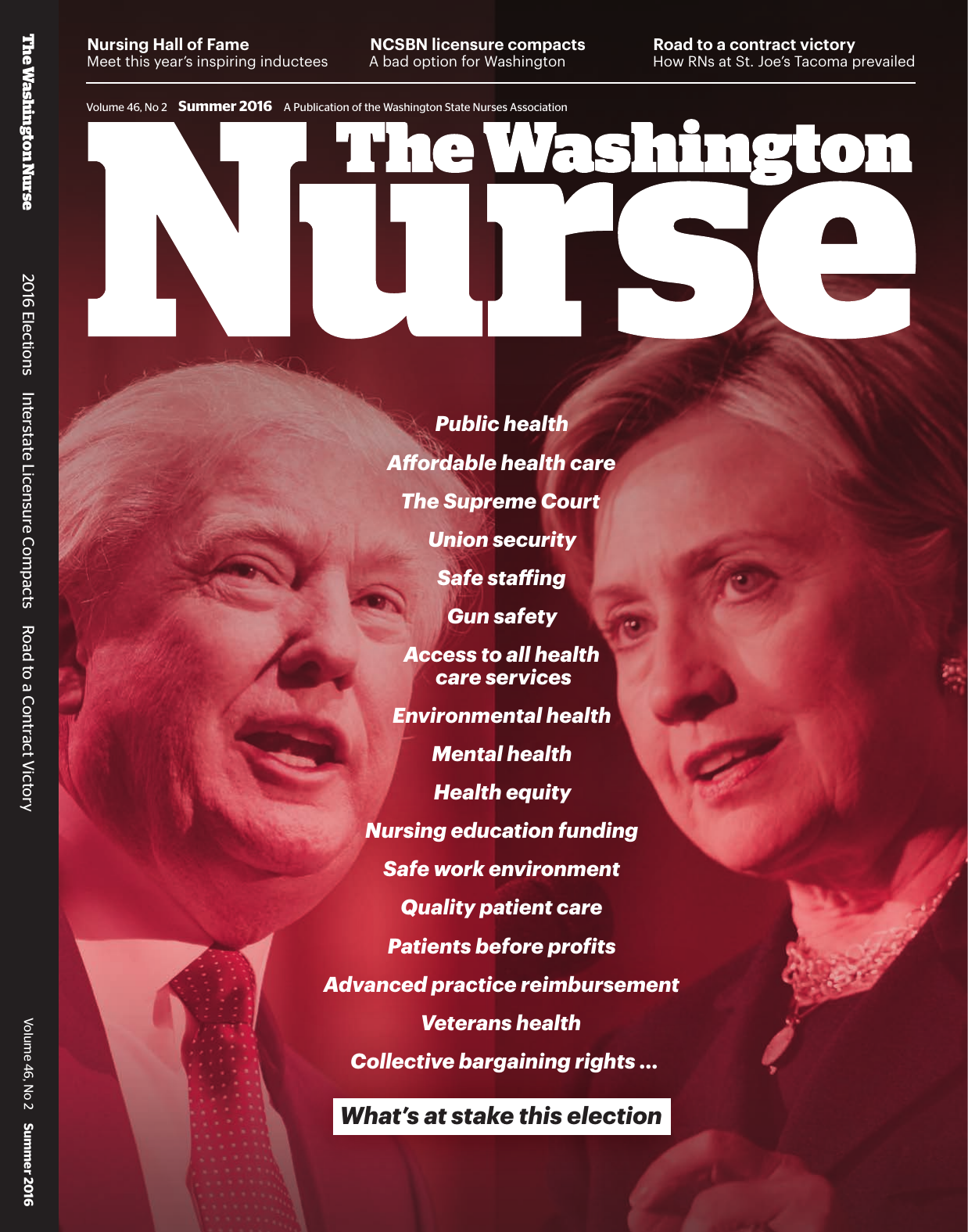 Cover of The Washington Nurse, Summer 2016