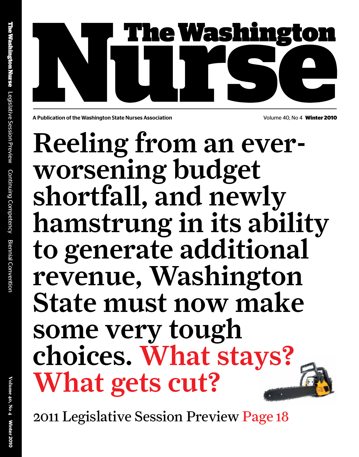 Cover of The Washington Nurse, Winter 2010