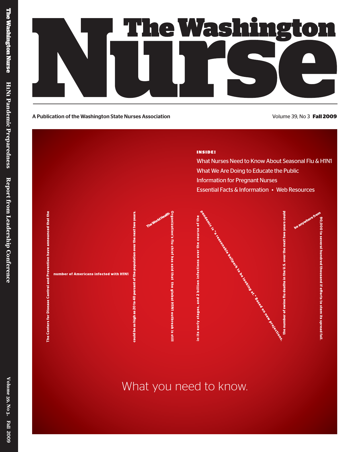 Cover of The Washington Nurse, Fall 2009