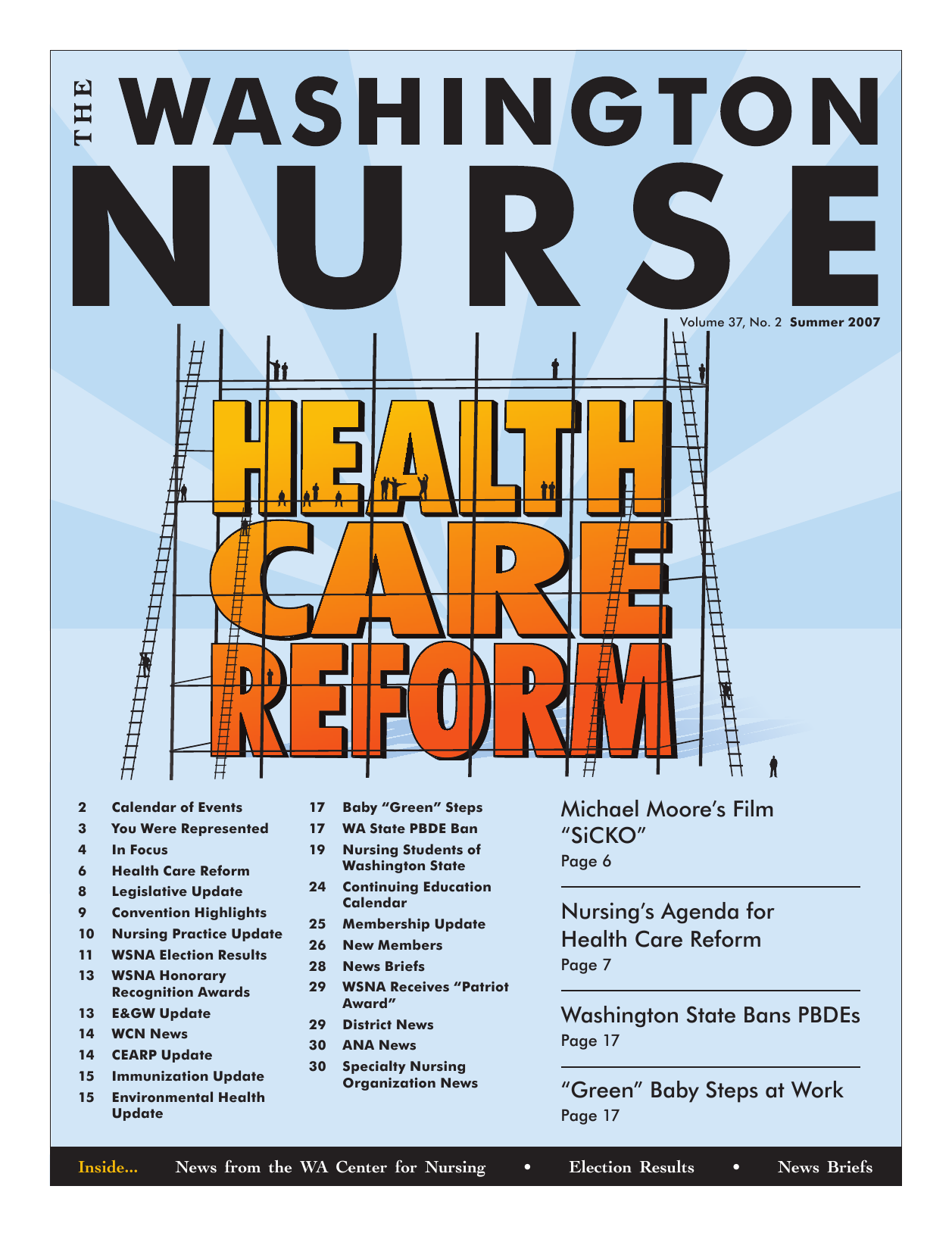 Cover of The Washington Nurse, Summer 2007