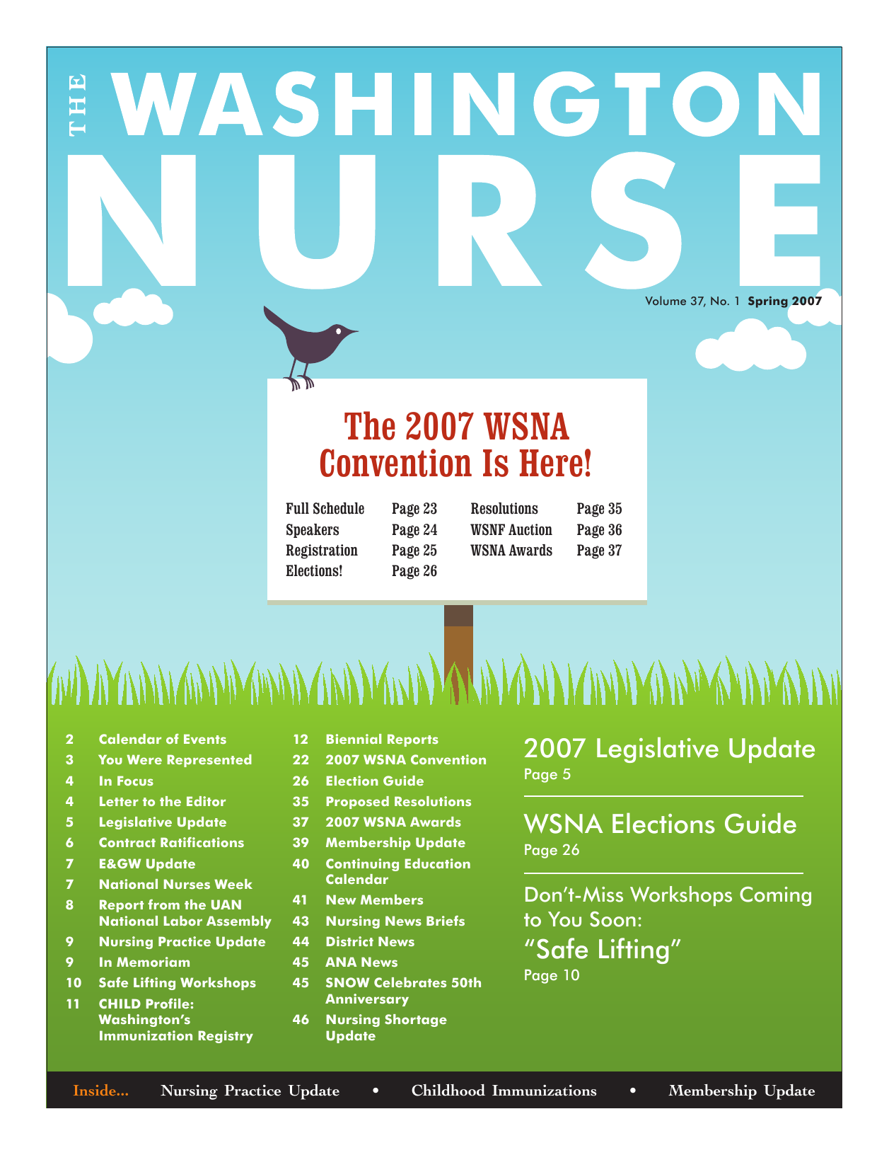Cover of The Washington Nurse, Spring 2007