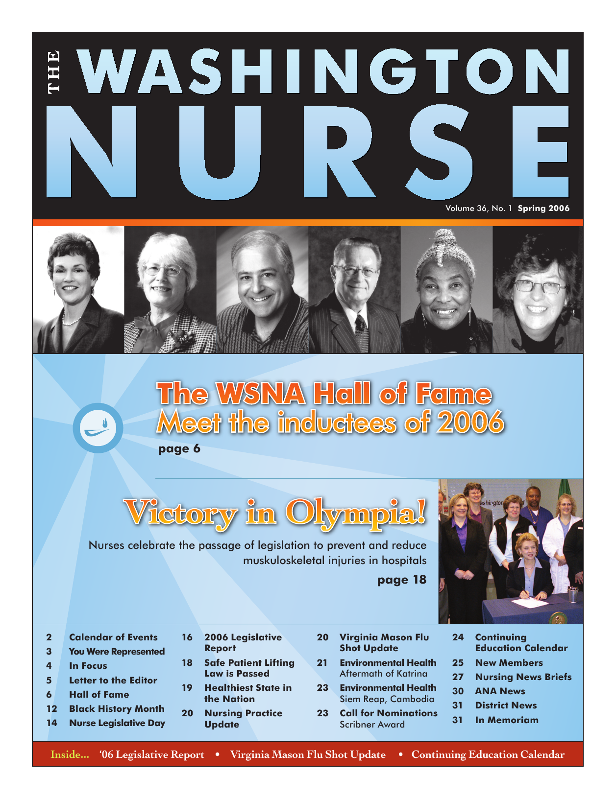 Cover of The Washington Nurse, Spring 2006