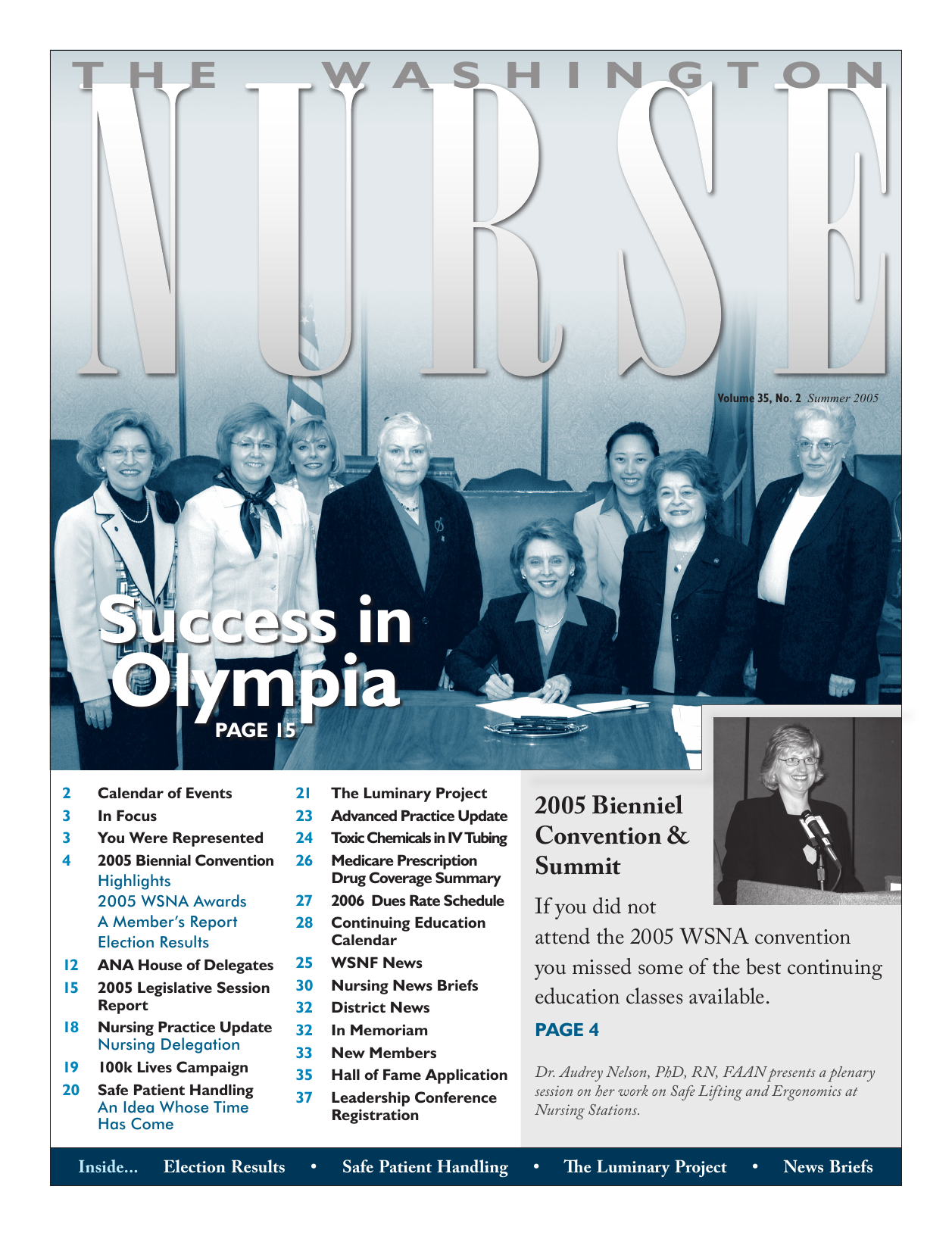 Cover of The Washington Nurse, Summer 2005